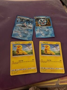 Pokémon Trading Cards - Pikachu & Water-Type Pair (Yellow, Blue)
